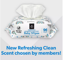 Toallitas húmedas para bebé Member's Mark Premium Refreshing Clean Scented, 12 paquetes 1152 unidades.