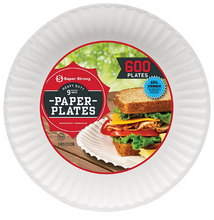 Super Strong Heavy-Duty Paper Plates, 9", 600 ct.