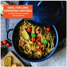 Olla Imusa de esmalte moteado azul de 6 cuartos, azul