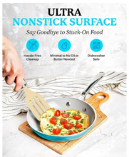 Sartén antiadherente Gotham Steel de cerámica, 100% libre de PFOA, azul, 12 pulgadas