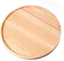 Soporte para pastel Better Homes & Gardens de madera de caucho, 31,8 cm de diámetro x 12,7 cm de alto, 1,8 kg, color madera natural