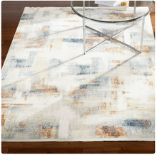 Mainstays Neutral Abstract Washable Indoor Area Rug, Abstract Neutral, 5'x7'