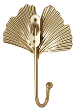 Crystal Art Gallery Indoor Gold Hook Leaf Size Farmhouse Decorative Figurine, Set of 3, 4"x 5"