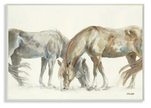 Stupell Industries Horse Couple Grey Brown Watercolor Painting Black Framed Wall Art, 16 x 20, byThird and Wall