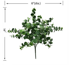 Mainstays 14in Indoor Artificial Eucalyptus Leaves Pick, Green Color. Weight 0.14lb, Pot Not Included.