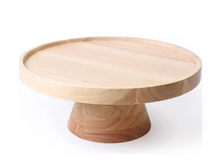Better Homes & Gardens Rubber Wood Cake Stand, 12.52IN Dia x 5IN H, 3.9 lb, Natural Wood Color