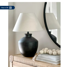 My Texas House 22" Urn Table Lamp, Distressed Texture, Black Finish