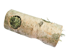 Túnel de abedul para pequeños animales A&E Cage con heno - Mediano