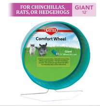 Rueda de ejercicio gigante Kaytee Comfort Wheel para chinchillas, ratas y otros animales pequeños, de plástico, 30 cm (12 pulgadas), azul