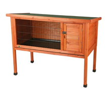 TRIXIE Elevated Weatherproof Outdoor 1-Story Wooden Small Animal Hutch with Tray, Brown