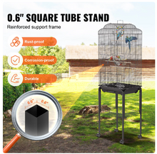 Jaula de metal grande para periquitos, cacatúas y loros BENTISM de 60 pulgadas