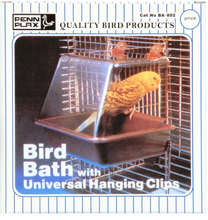 Penn-Plax Clip-On Bird Bath Universal Clips 5.5 x 5.75 x 3.75 Inches