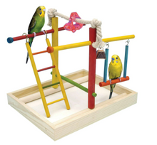 Penn-Plax Bird Life Wood Playpen – Perfect for Parakeets, Parrotlets, Lovebirds, Cockatiels, and Green Cheek Conures - Keep Your Birds Stimulated and Entertained - Medium