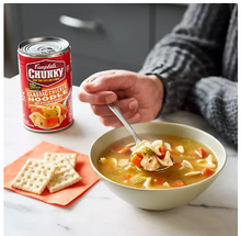Sopa de fideos con pollo clásica Campbell's Chunky (18.6 oz., paquete de 6)