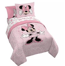 Juego de cama individual/matrimonial de 5 piezas Minnie Mouse Pretty Girl de Disney