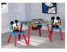 Conjunto de mesa y sillas infantiles de Mickey Mouse de Disney con espacio de almacenamiento de Delta Children