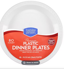 Berkley Jensen 10" White Plastic Dinner Plates, 80 ct.