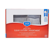 Juego de cubiertos Berkley Jensen Premium, 360 piezas - Transparente