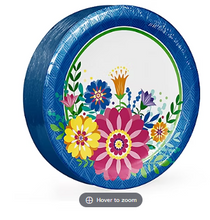Berkley Jensen Colorful Blossom Paper Plates, 100 ct.