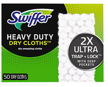 Swiffer Sweeper Heavy Duty Dry Multi-Surface Cloth Refills, 50 ct.