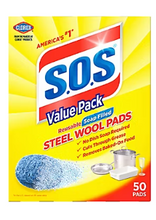 Estropajos de lana de acero SOS, 50 unidades