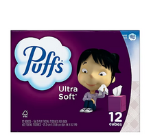 Puffs Ultra Soft & Strong 56-Sheet Facial Tissues, 12 pk.