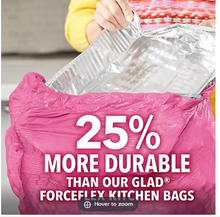 Bolsas de basura Glad ForceFlex MaxStrength de 13 galones con cordón, paquete de 120 - Aroma a flor de cerezo