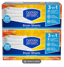 Toallitas para secadora Berkley Jensen Soft and Fresh, 320 unidades.