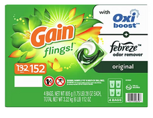 Detergente líquido para ropa Gain Flings, aroma original, 152 unidades.