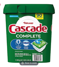 Detergente para lavavajillas Cascade Complete Fresh Scent Action Pacs, 90 unidades.