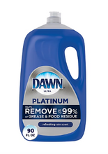 Jabón líquido para platos Dawn Platinum con aroma a lluvia refrescante, 90 oz.