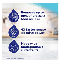 Jabón líquido para platos Dawn Platinum con aroma a lluvia refrescante, 90 oz.