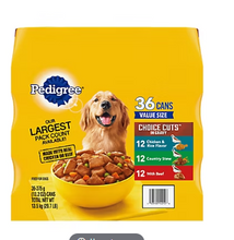 Paquete variado de comida húmeda para perros Pedigree, 36 unidades.