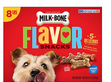 Galletas Milk-Bone Flavor Snacks para perros pequeños, golosinas crujientes con sabor para perros, 8 lb.