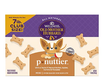 Golosinas para perros Wellness Old Mother Hubbard Classic P'Nuttier Natural Mini Horneadas, 7 libras.