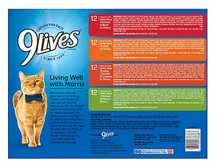 9 Lives Gravy Classics Wet Cat Food Variety Pack, 48 pk.