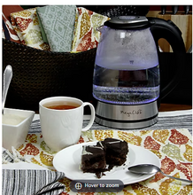 Hervidor eléctrico MegaChef de 1,7 litros de acero inoxidable y vidrio