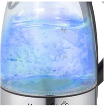 Hervidor eléctrico MegaChef de 1,7 litros de acero inoxidable y vidrio