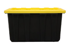 Berkley Jensen 27 Gallon Storage Tote/Strong Box - Black/Yellow