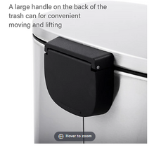 Juego de 2 cubos de basura rectangulares Berkley Jensen de 13 galones/2 galones con pedal - Acero inoxidable