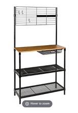 Estantería Honey-Can-Do de 65" con tabla de cortar y almacenamiento colgante - Negro