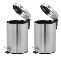Cubo de basura Innovaze de forma redonda, 6,6 litros, con pedal, paquete de 2.