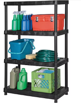 Estanterías de resina Berkley Jensen de 4 niveles y 600 lb.