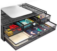 Mount-It! Mesh Monitor Riser with Drawers
