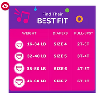 Huggies Pull-Ups, pañales de entrenamiento con diseños educativos para niñas (seleccione la talla)