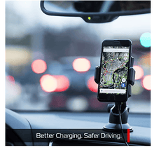 Soporte para coche Tzumi Intelligrip Smart Dash con carga inalámbrica - Negro