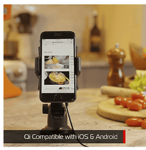 Soporte para coche Tzumi Intelligrip Smart Dash con carga inalámbrica - Negro