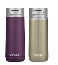 Taza de viaje Contigo Luxe de 14 oz, paquete de 2 - Merlot y Chardonnay