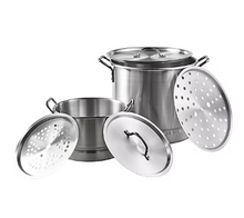 Juego de vaporera para tamales IMUSA de 2 piezas, 32 qt/10 qt - Plateado