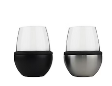 Asobu Wine Kuzie, paquete de 2 - Negro/Plata